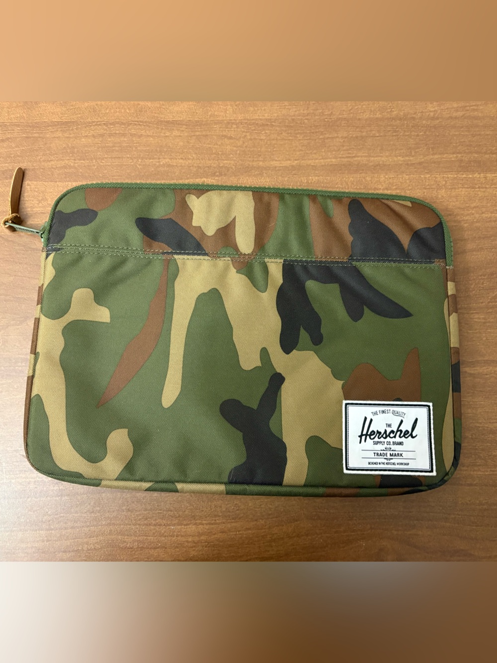 Herschel Supply Company Camo Laptop Sleeve in Green & Brown